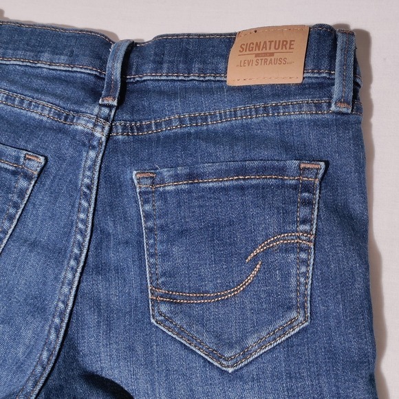 Levi Strauss Signature Kids Denim Bermuda Shorts Sz W8 Adjustable (W19"-W22") - Picture 11 of 16